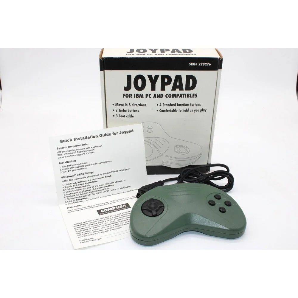 VTG JOYPAD for IBM PC AND COMPATIBLES ***NEW*** COMP USA SKU#228276 CIB